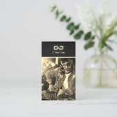 Ihre eigene DJ Foto Techno Gold Business Card Visitenkarte (Stehend Vorderseite)