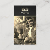 Ihre eigene DJ Foto Techno Gold Business Card Visitenkarte (Vorderseite)