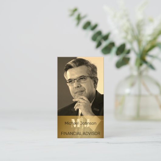 Ihre eigene Foto-Finanzberatung Visitenkarte (Stehend Vorderseite)