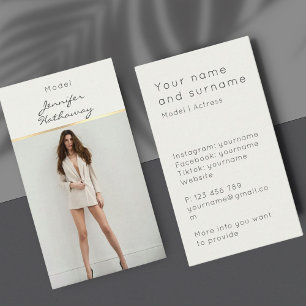 Ihre eigene Foto-Modell Acress Business Card Visitenkarte