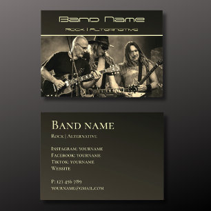 Ihre eigene Foto-Musikband-Gruppe Business Card Visitenkarte