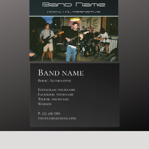 Ihre eigene Foto-Musikband-Gruppe Business Card Visitenkarte