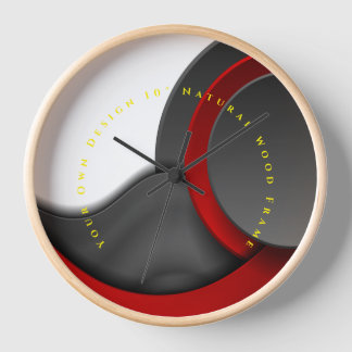 Ihre eigene Kreation 10" Naturholzrahmen Uhr