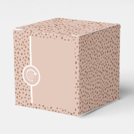 IHRE EIGENE LOGO Boho Beige & Brown Dots Bevorzugu Geschenkschachtel