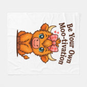 Ihre eigene Mootivation sein Fleecedecke (Vorderseite (Horizontal))