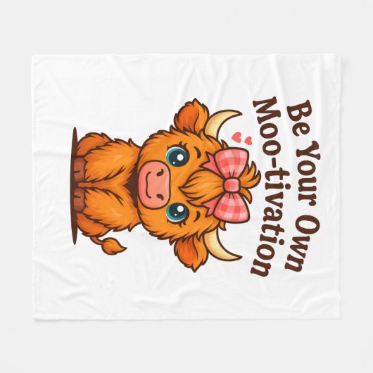 Ihre eigene Mootivation sein Fleecedecke (Vorderseite (Horizontal))