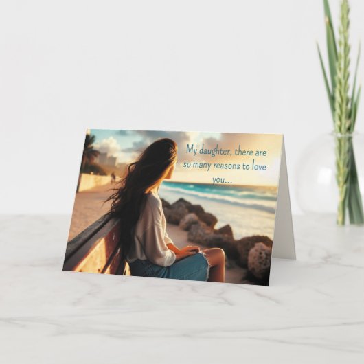 IHRE EIGENE PERSON DAUGHTER BIRTHDAY CARD DANKESKARTE (Vorderseite)