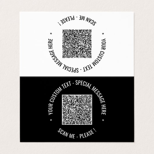 Ihre eigene QR-Code-Visitenkarte wählen Sie Farbe Visitenkarten (Außenseite Aufgefaltet)