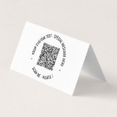 Ihre eigene QR-Code-Visitenkarte wählen Sie Farbe Visitenkarten (Rückseite)