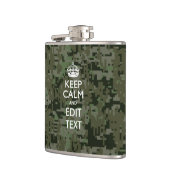 Ihre eigene Text-Digital-Camouflage Woodland Behie Flachmann (Links)