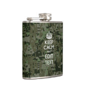 Ihre eigene Text-Digital-Camouflage Woodland Behie Flachmann (Rechts)