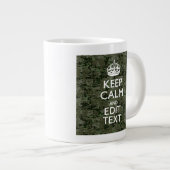 Ihre eigene Text-Digital-Camouflage Woodland Behie Jumbo-Tasse (Vorderseite Rechts)