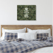 Ihre eigene Text-Digital-Camouflage Woodland Behie Leinwanddruck (Insitu (Schlafzimmer))