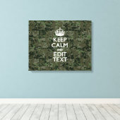 Ihre eigene Text-Digital-Camouflage Woodland Behie Leinwanddruck (Insitu (Holzboden))