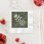 Ihre eigene Text-Digital-Camouflage Woodland Behie Serviette (Beispiel)