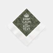 Ihre eigene Text-Digital-Camouflage Woodland Behie Serviette (Ecke)