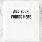 Ihre eigenen benutzerdefinierten Wörter Rechteckiger Aufkleber (Tasche)