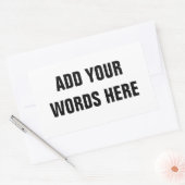 Ihre eigenen benutzerdefinierten Wörter Rechteckiger Aufkleber (Umschlag)