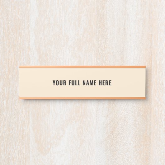 Ihre eigenen Design-Schriftart und Farben Name Tür Türschild (Vorderseite )