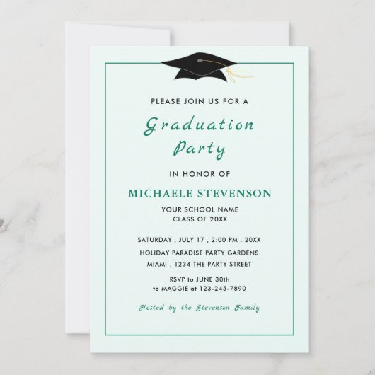 Ihre eigenen Designfarben Schriftart Abschluss Ein (Vorderseite)