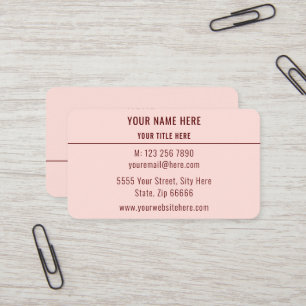 Ihre eigenen Designfarben und Schriftart-Visitenka Visitenkarte