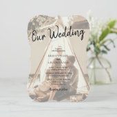 Ihre eigenen Fotos sind verblasst Hochzeitseinladu Einladung (Stehend Vorderseite)