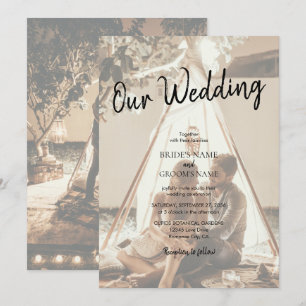 Ihre eigenen Fotos sind verblasst Hochzeitseinladu Einladung