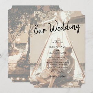 Ihre eigenen Fotos sind verblasst Hochzeitseinladu Einladung