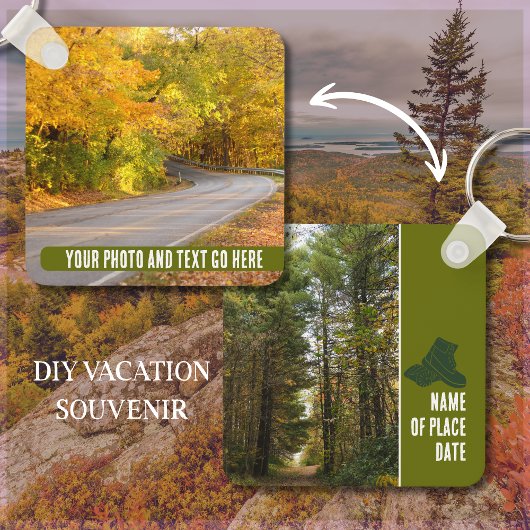 Ihre eigenen Fotos und Text Outdoor Wanderabenteue Schlüsselanhänger