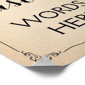 Ihre eigenen Zeichen Hochzeit oder Party machen Poster (Ecke)