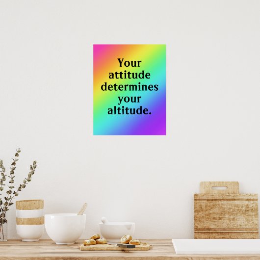 Ihre Einstellung bestimmt Ihr Höhenprofil Poster (Küche)