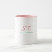ihre elegante rosa Tasse mit Monogramm (Zentrum)