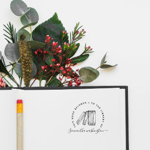Ihre eleganten Vintagen Bibliotheksbücher Gummistempel