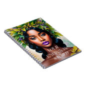 Ihre Energie ist heilige schwarze Frau Botanische  Notizblock (Rechte Seite)