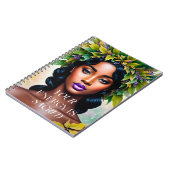 Ihre Energie ist heilige schwarze Frau Botanische  Notizblock (Linke Seite)