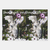 Ihre Engel sind bei Ihnen Lila Blume floral Geschenkpapier Set (Vorderseite 3)