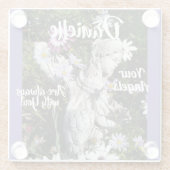 Ihre Engel sind immer bei Ihnen Blumengel Glasuntersetzer (Rückseite)