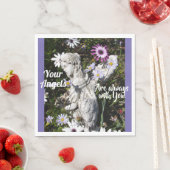 Ihre Engel sind immer bei Ihnen Blumengel Serviette (Beispiel)