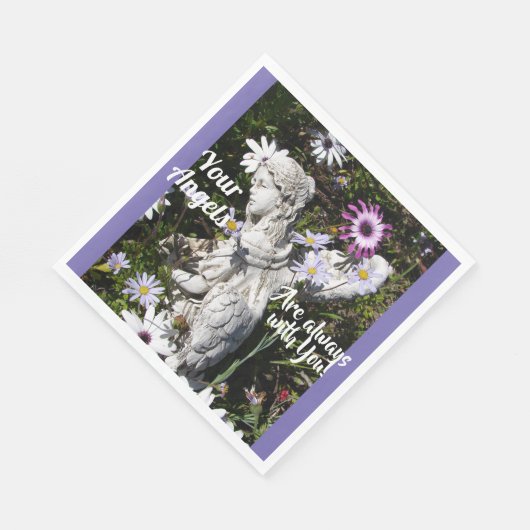 Ihre Engel sind immer bei Ihnen Blumengel Serviette (Ecke)
