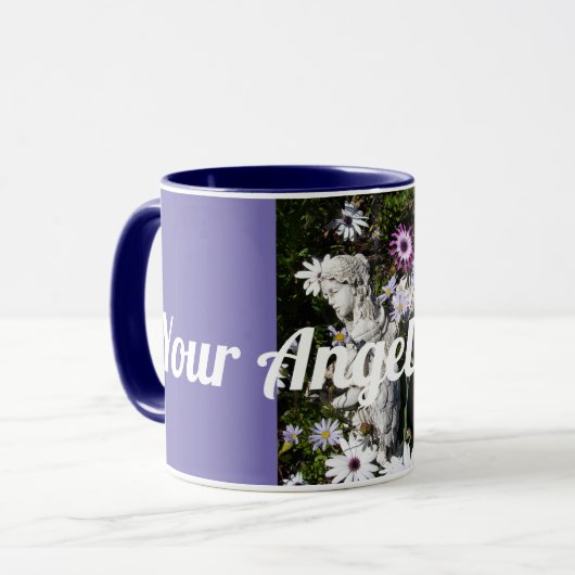 Ihre Engel sind immer bei Ihnen Blumengel Tasse (Vorderseite Links)