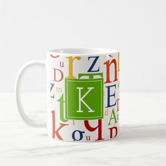 Ihre erste | Farbenfrohe Alphabet Kaffeetasse (Links)