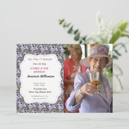 IHRE ERSTE GEBURTSTAGLICHE EINLADUNG (Stehend Vorderseite)