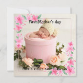Ihre erste Muttertagsfotografie Blume 2 Feiertagskarte (Vorderseite)