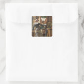 Ihre ersten Geboren Quadratischer Aufkleber (Tasche)