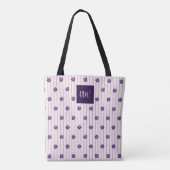 Ihre ersten Violetten, Blush Stripes Violet Blume Tasche (Rückseite)