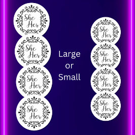 Ihre Extravagante Rahmen Runder Aufkleber