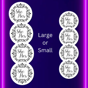 Ihre Extravagante Rahmen Runder Aufkleber