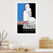 Ihre Familie braucht Schutz vor Syphilis Poster (Küche)
