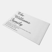 Ihre Familie Definition Skript Spaß modern Fußmatte (Schrägansicht)