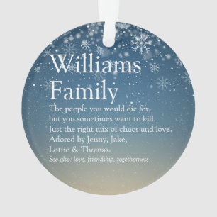 Ihre Familien-Definitions-Foto-Weihnachten Ornament